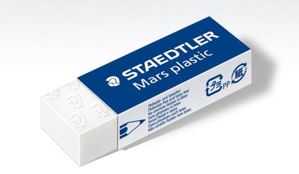 Staedtler Kneadable Eraser, Artist Quality Putty Rubber, Moldable Kneaded for Graphite and Charcoal, 5427, White