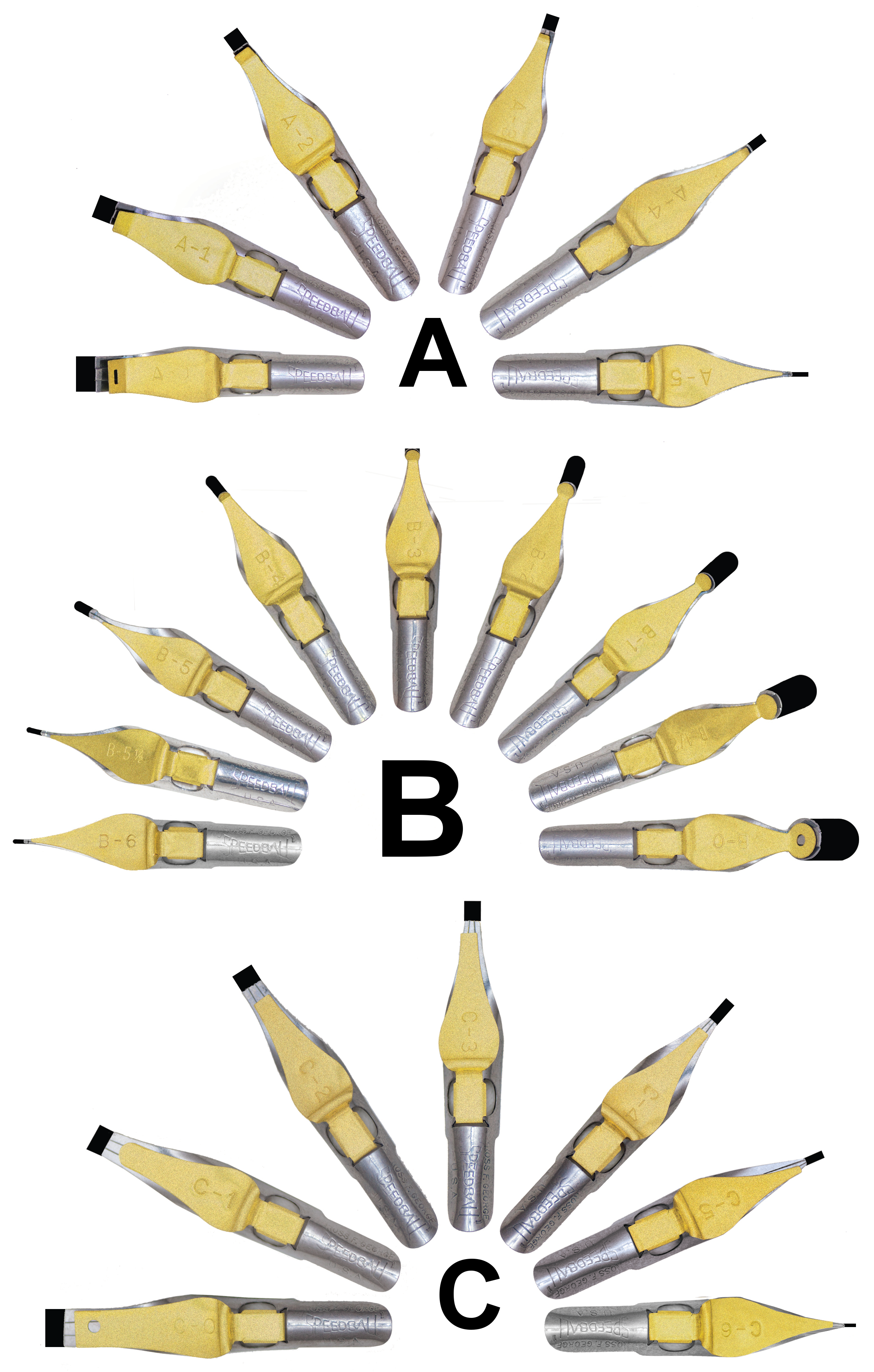 Speedball Standard Point Dip Pen Nibs - Set of 2, #103 and #104