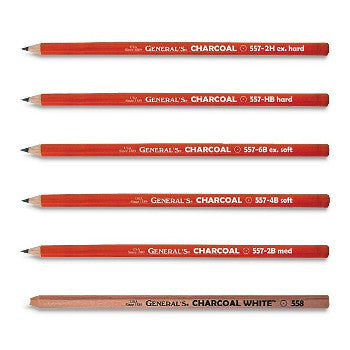 General's Compressed Charcoal Sticks – (4 Pack) White - Quality Art, Inc.  School and Fine Art Supplies