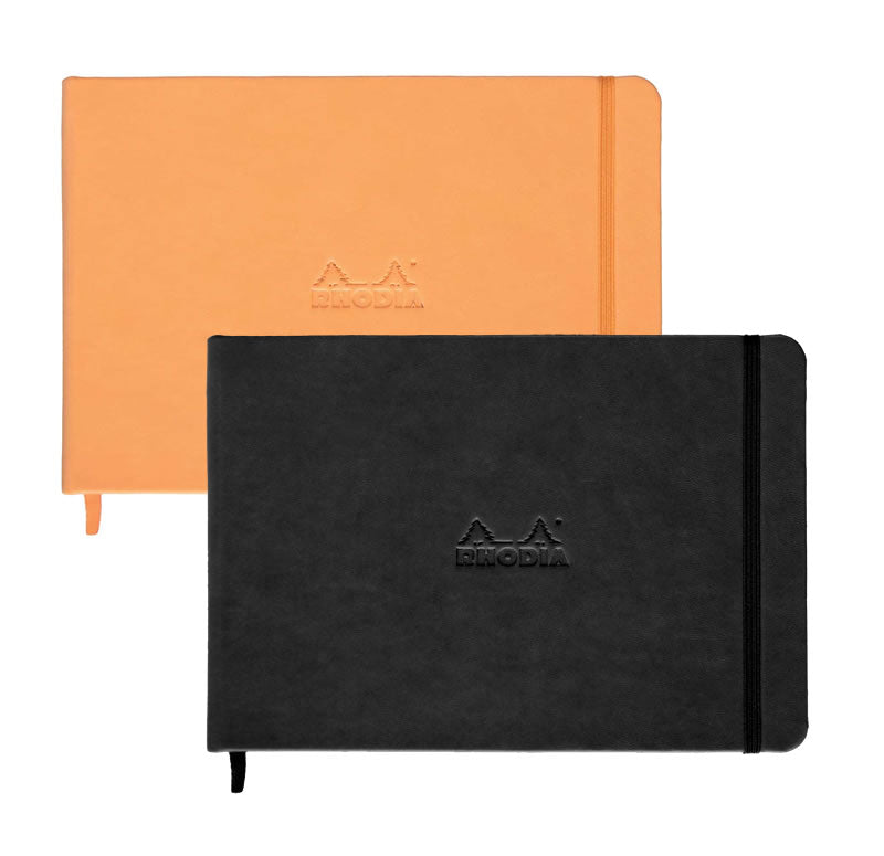 RHODIA Cahier Compostion Book Orange- Quadrillé et ligné