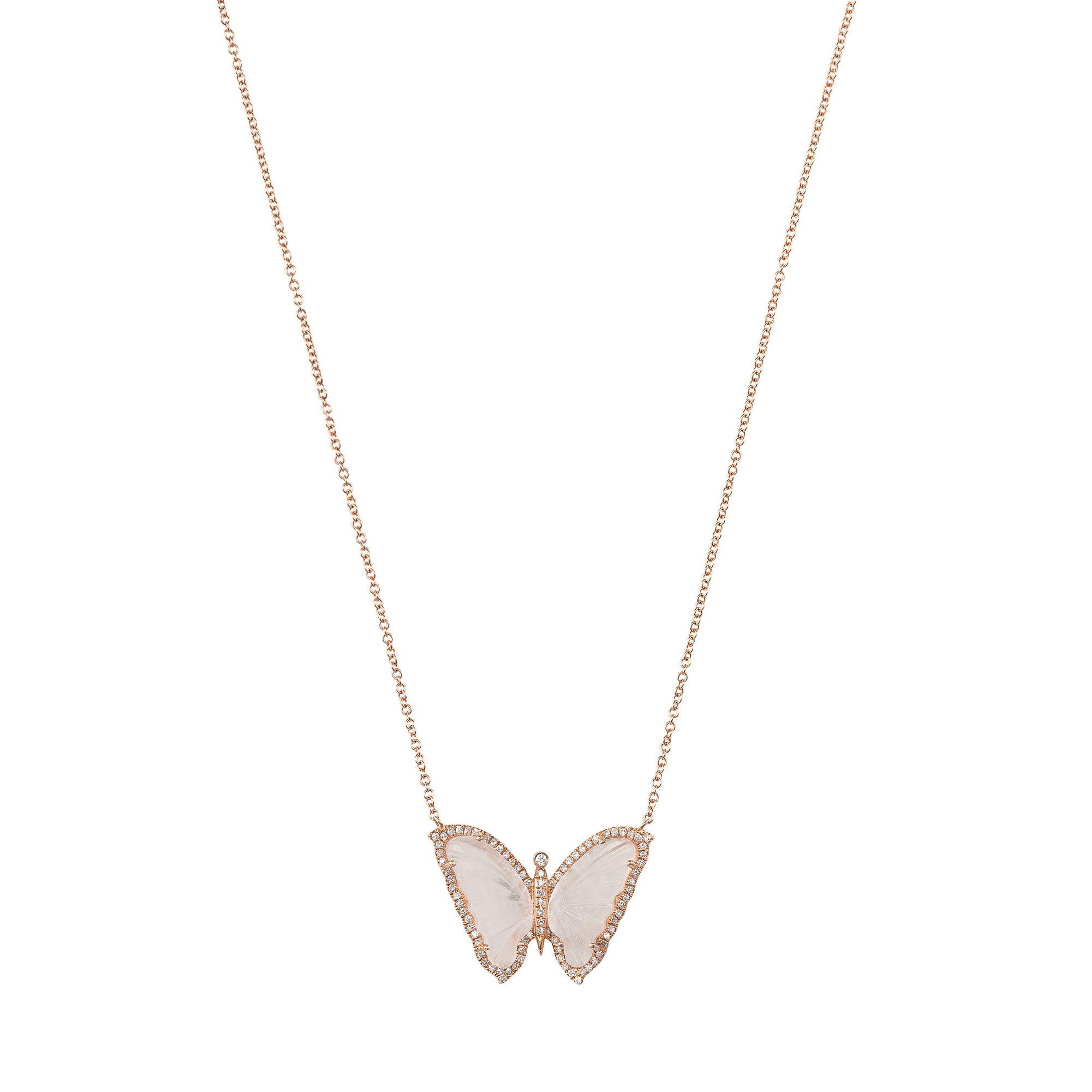 Moonstone Butterfly Necklace