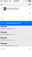 Gmail App can use alias e-mails - UPstudio