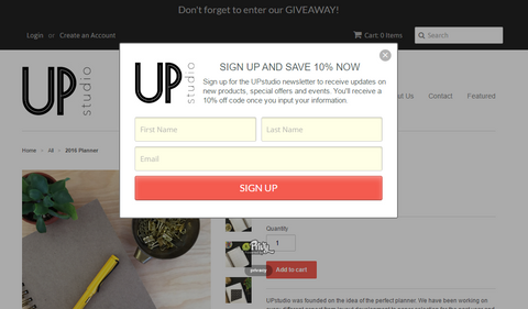 Privy Pop-up Free Shopify App UPstudio