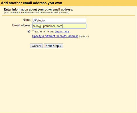 Send E-mail As Popup, UPstudio, Business E-mail with Gmail