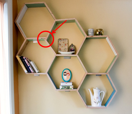 UPstudio DIY Honeycomb Shelf inspired by Design Sponge