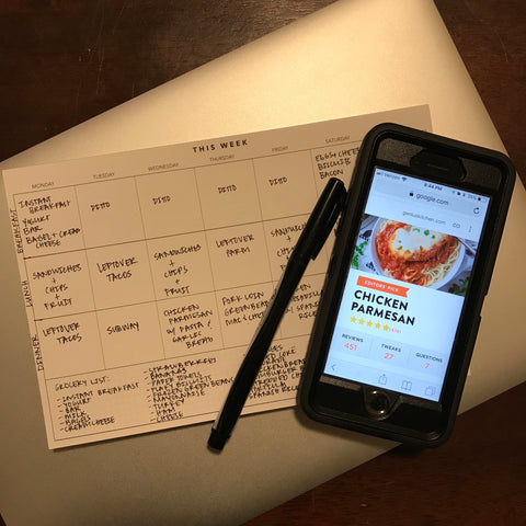 UPstudio - Weekly Planning Notepad - Meal Planning