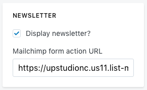 UPstudio MailChimp Form Action URL HTTPS