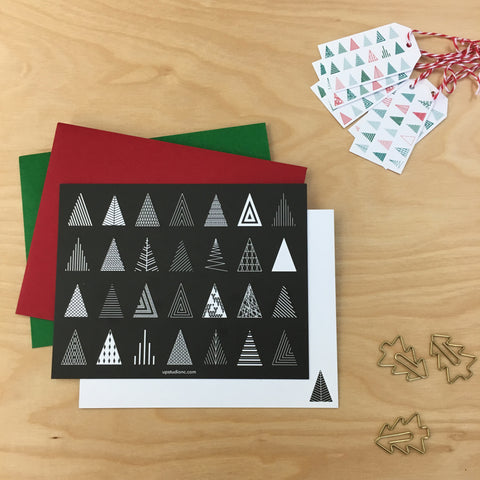 UPstudio Christmas Trees Card