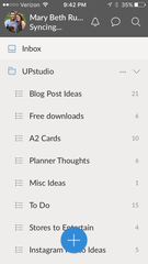 Wunderlist App has Sublists - UPstudio