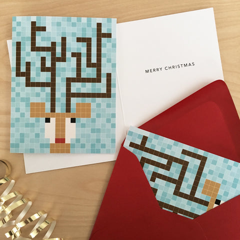 UPstudio Reindeer Christmas Card Styled