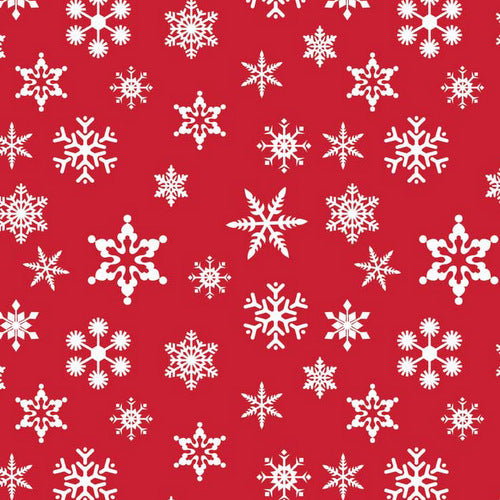 Holiday Snowflakes in Red by Riley Blake - Bunbury Fabrics