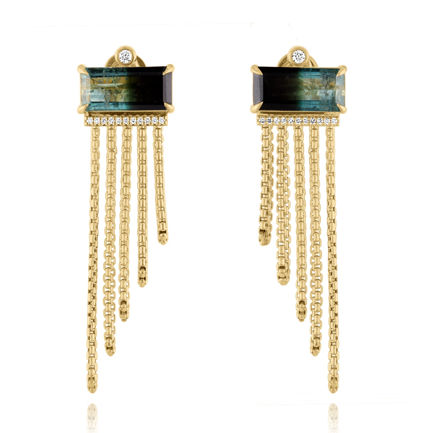 Tourmaline Chain Earrings