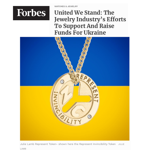Julie Lamb NY Raises Funds for Ukraine in Forbes magazine