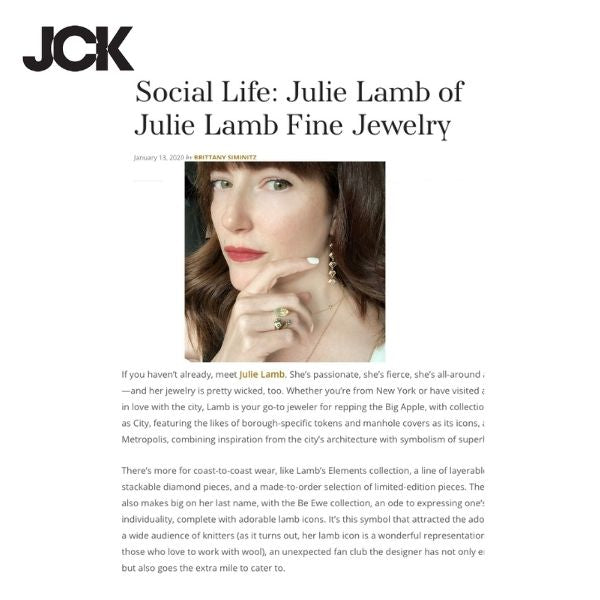 JULIA LAMB SOCIAL LIFE  FEATURED IN JCK