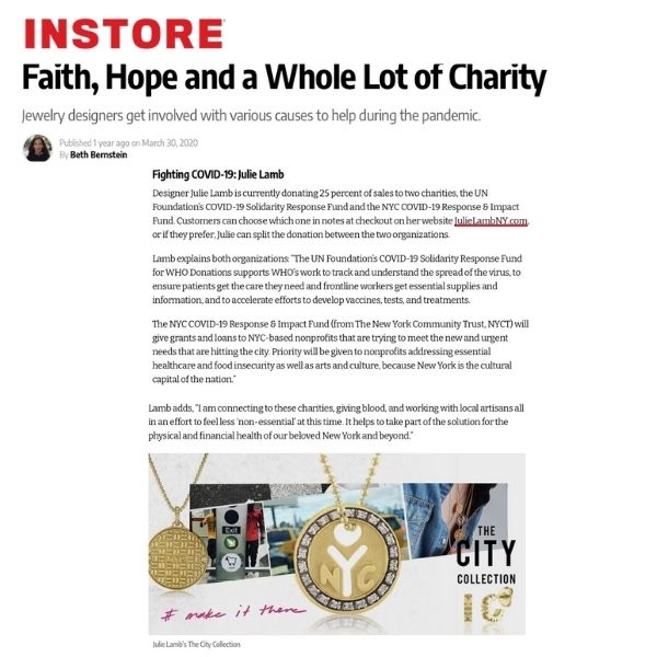 JULIE LAMB CHARITY FEATURE INSTORE MAGAZINE