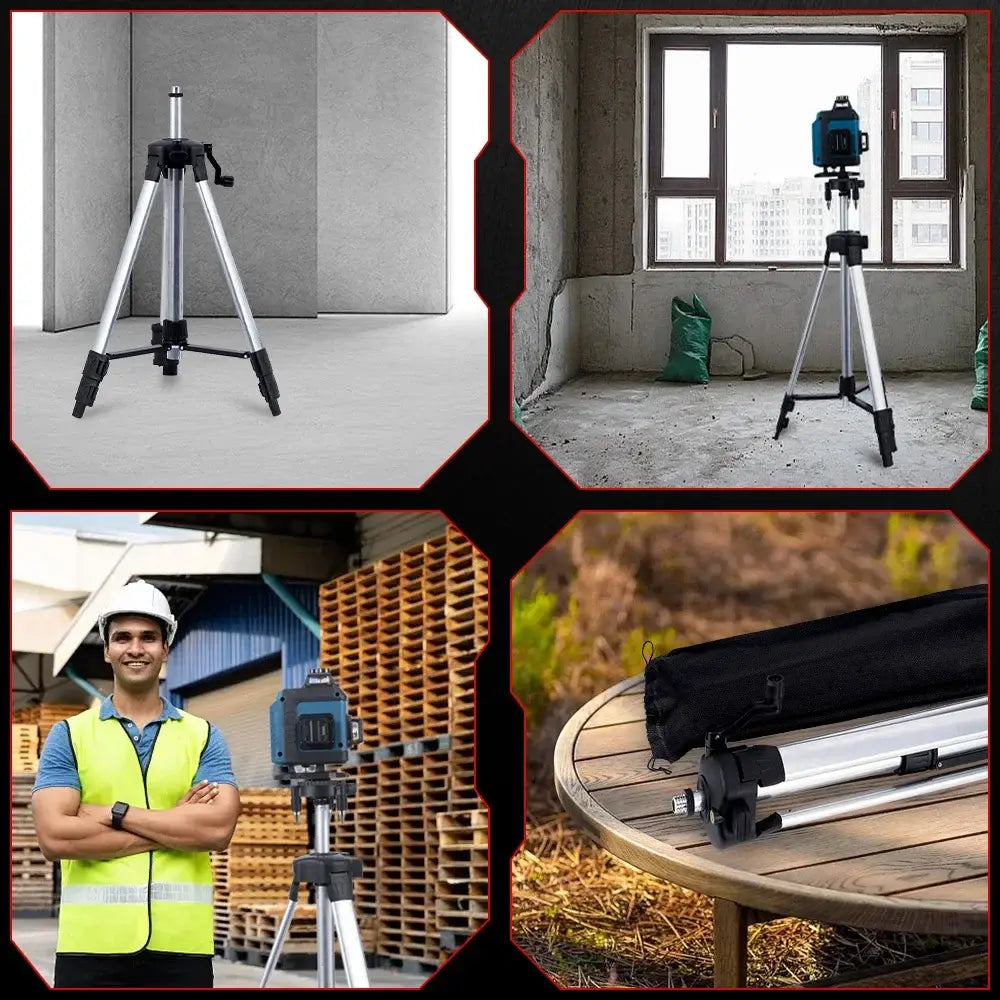ONEVAN 1.2M/1.5M Laser Level Tripod Adjustable Height Bracket Thicken Aluminum Extension Bar Tripod Stand Tool