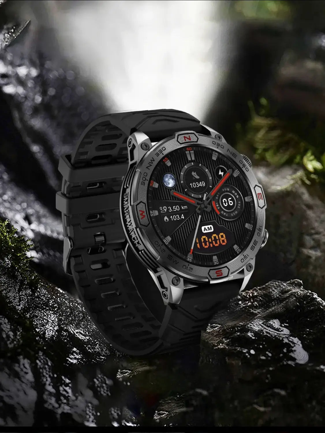 For Android IOS Outdoor Sport GPS Smart Watch Men 1.43’’ 466*466 HD AMOLED Screen IP68 Waterproof Bluetooth Call