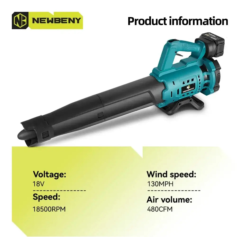 High Powerful Cordless Electric Air Blower Speed Adjustable Efficient Leaf Snow Dust Cleaning Blower Tool For Makita