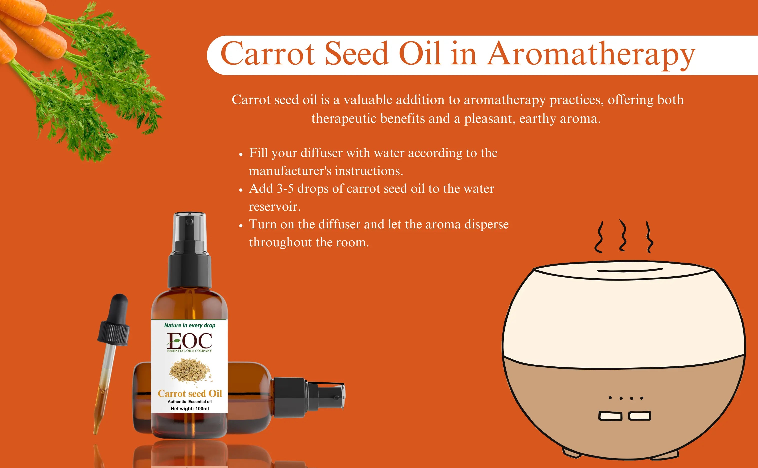 carrot seed oil in diffuser