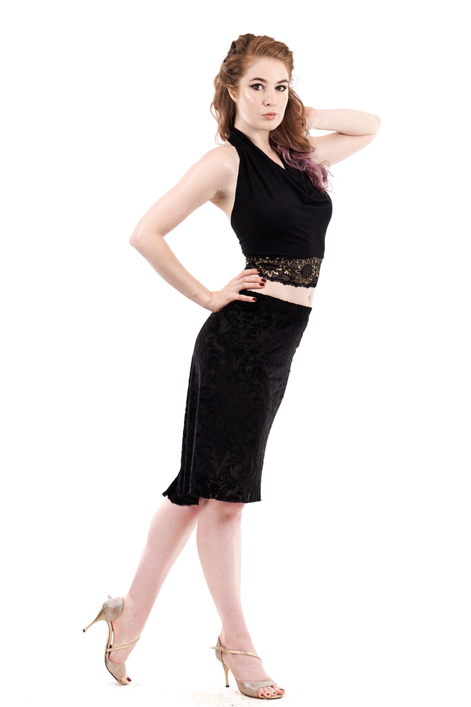 velvet damask skirt