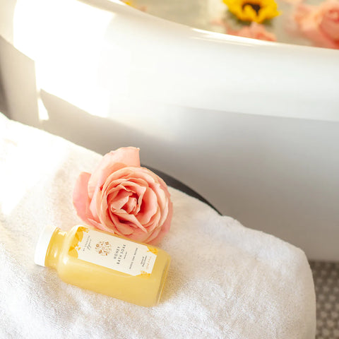 A delicious bath elixir that will gently exfoliate and nourish, softening skin from head to toe.