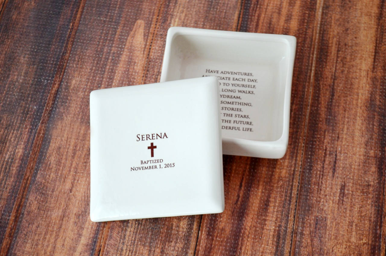 Christening Gifts - Square Keepsake Box Comes with its own ...