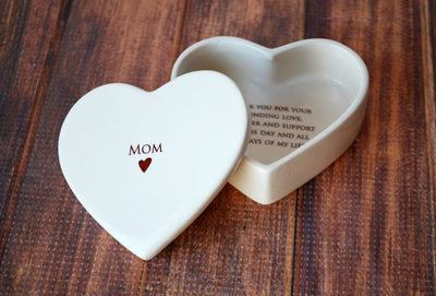 Mom Gift - Mom Heart Box- READY TO SHIP - Keepsake Box