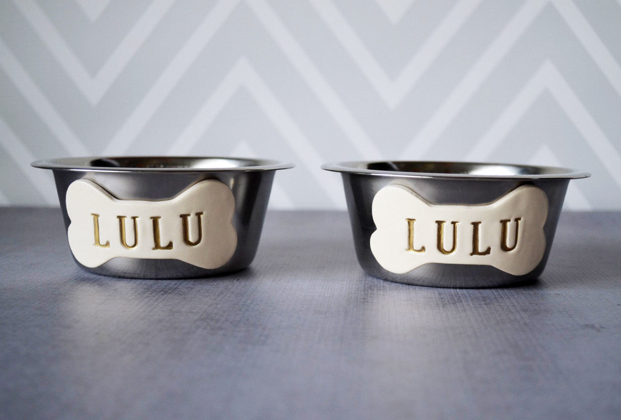 small metal dog bowls