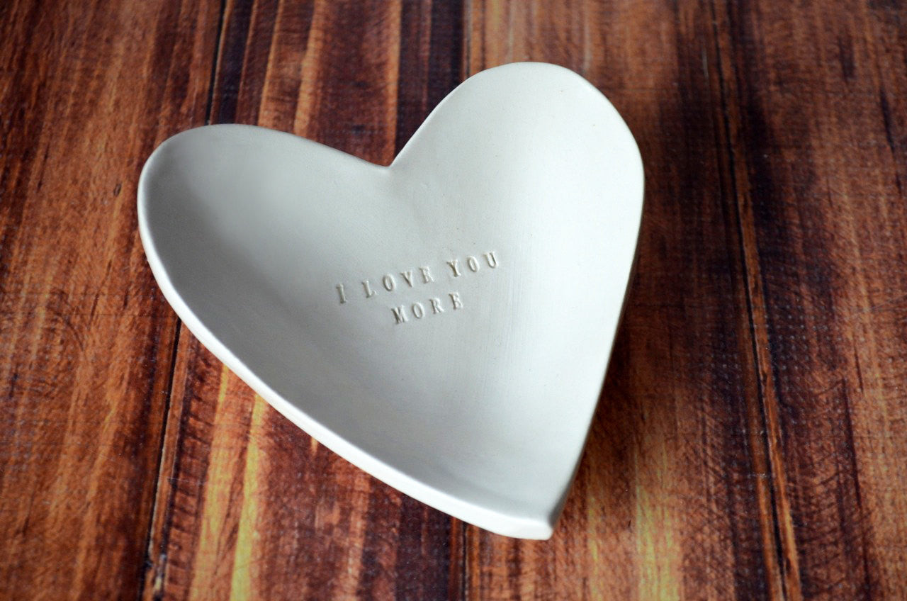 Unique Gift I Love You More Heart Bowl Ships Fast Susabella