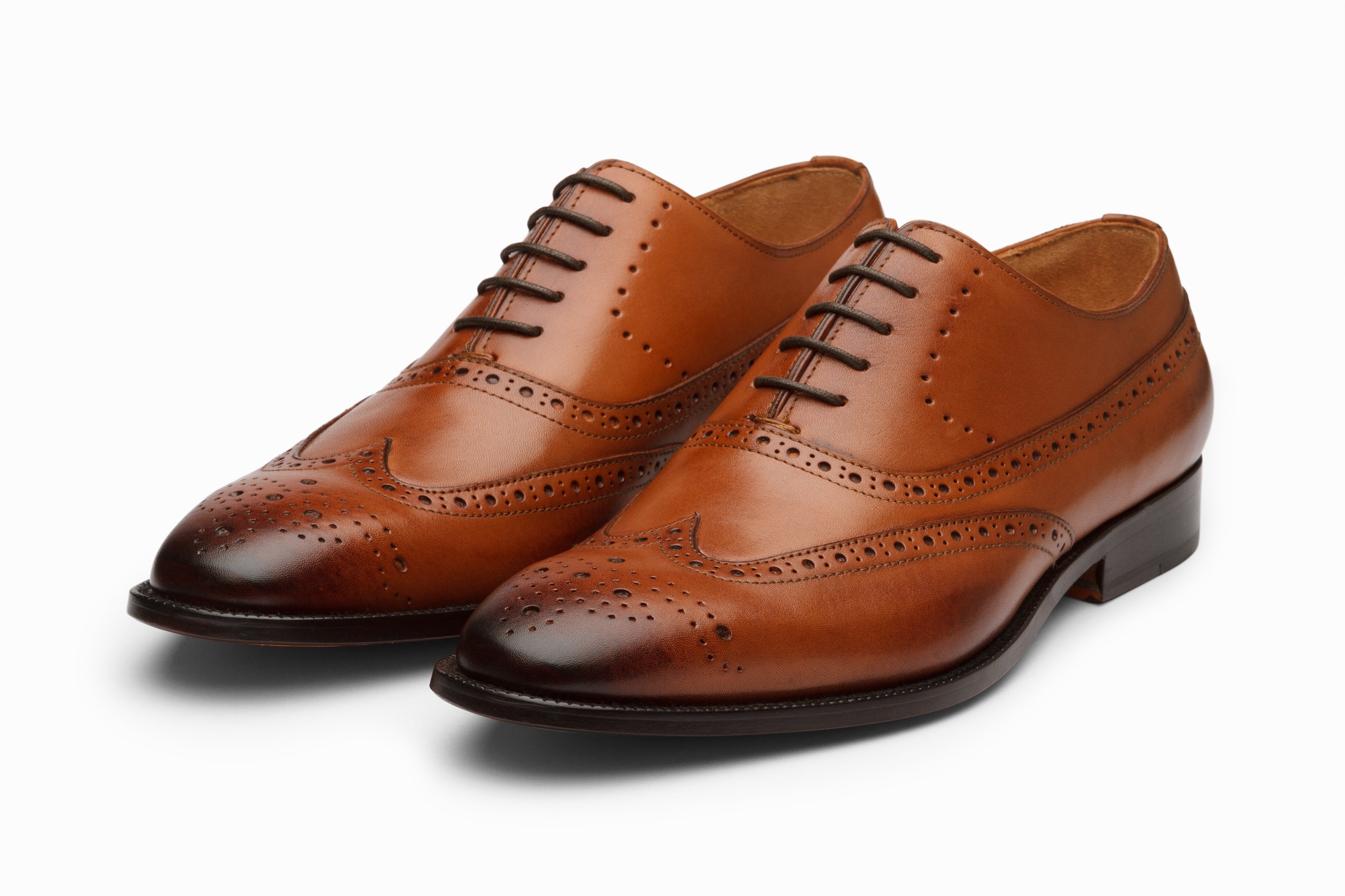 Wingtip Oxford Brogue - Tan colour shoe 