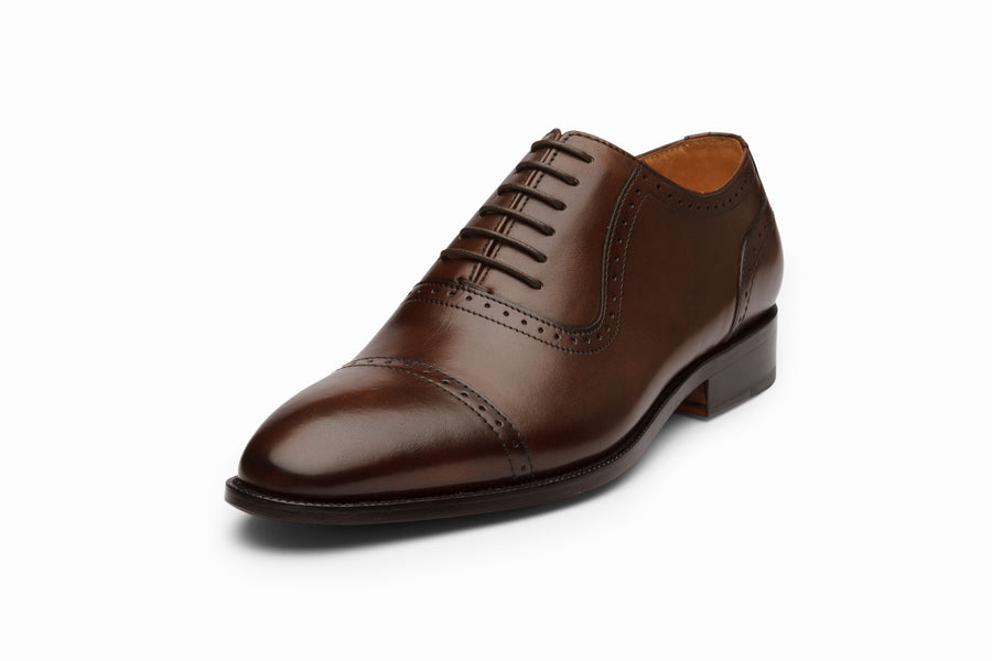 Buy Quarter Brogue Oxford - Dark Brown colour shoe for men online – 3DM  Lifestyle