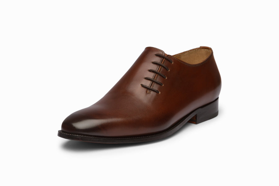 Buy Wholecut Oxford with Side Lacing - Brown colour shoe for men online ...