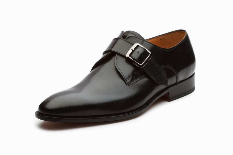 Buy Plain Single Monkstrap - Black colour shoe for men online – 3DM ...