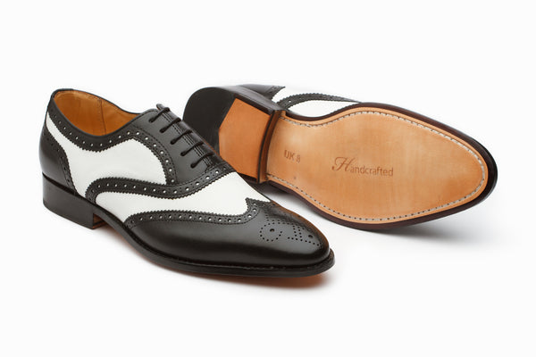 Buy Spectator Wingtip Oxford - Black/White colour shoe for men online ...