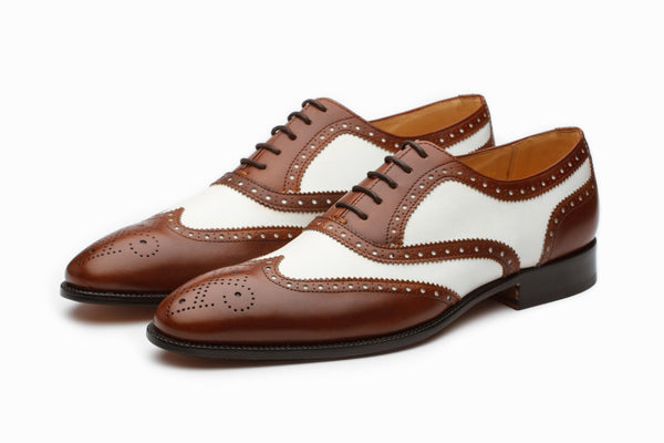 Buy Spectator Wingtip Oxford - Brown/White colour shoe for men online ...