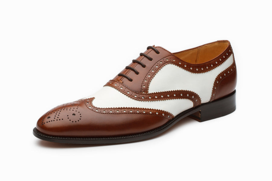 Buy Spectator Wingtip Oxford - Brown/White colour shoe for men online ...