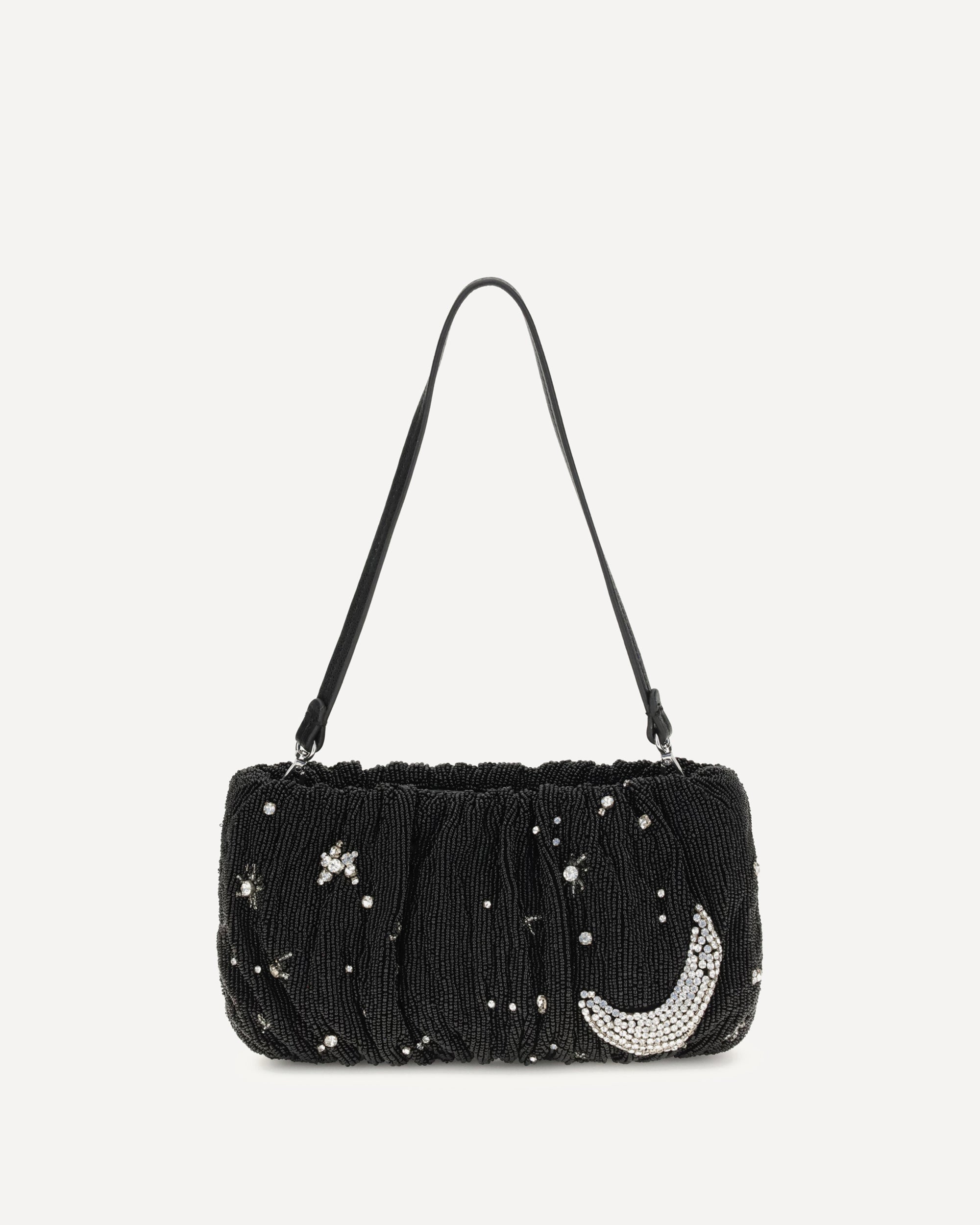Staud Beaded Shoulder Bag In Black