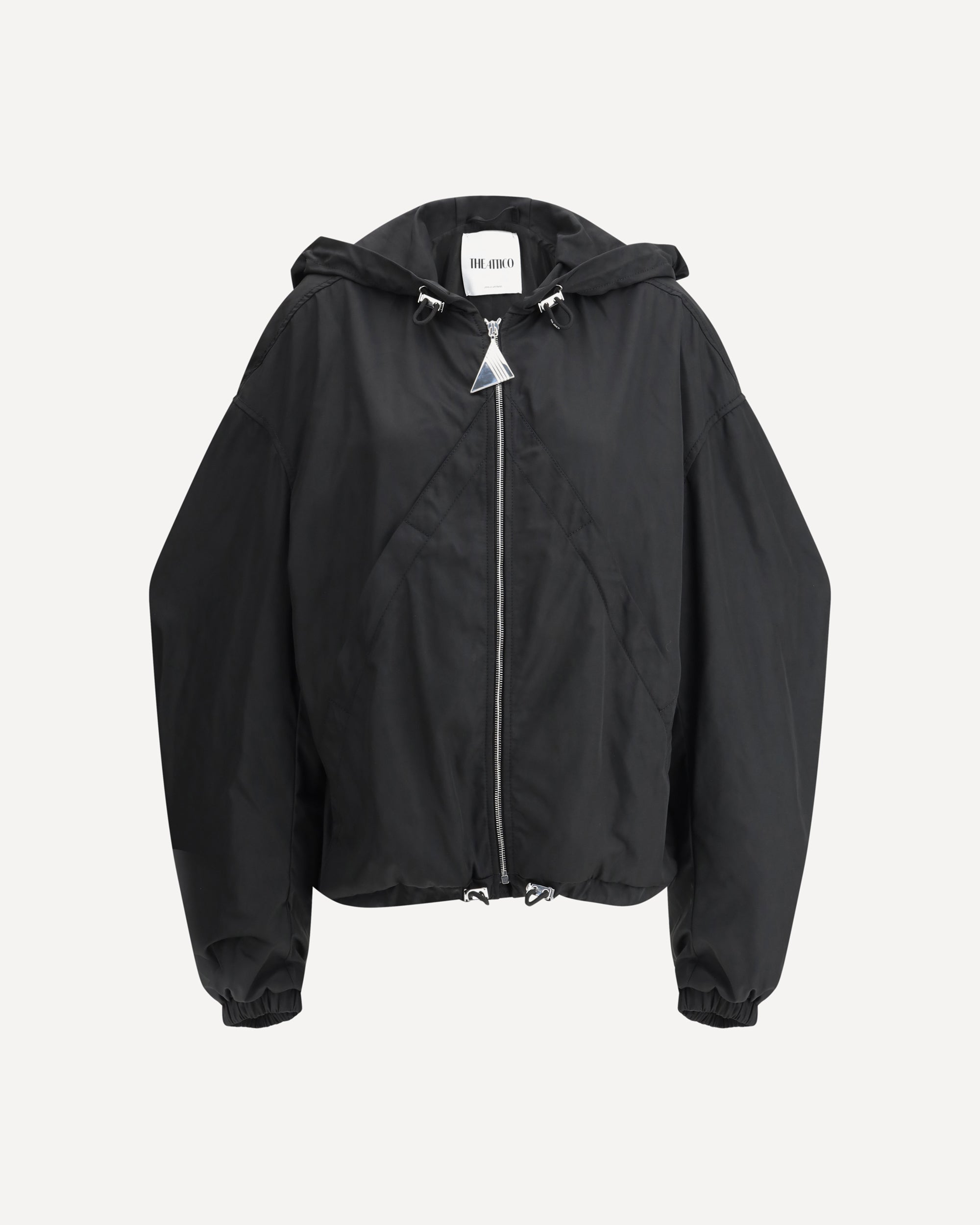 Attico Hooded Bomber Jacket Casual Jackets And Parka In Black