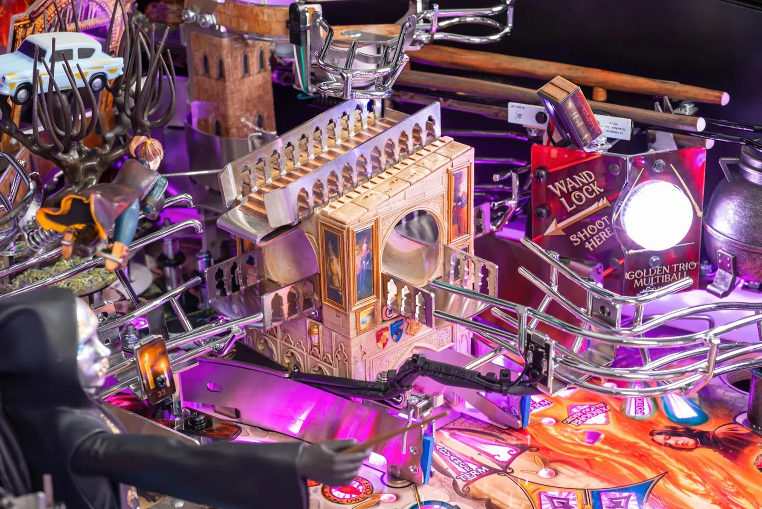 The spinning staircase mechanism on the JJP Harry Potter Pinball Machine