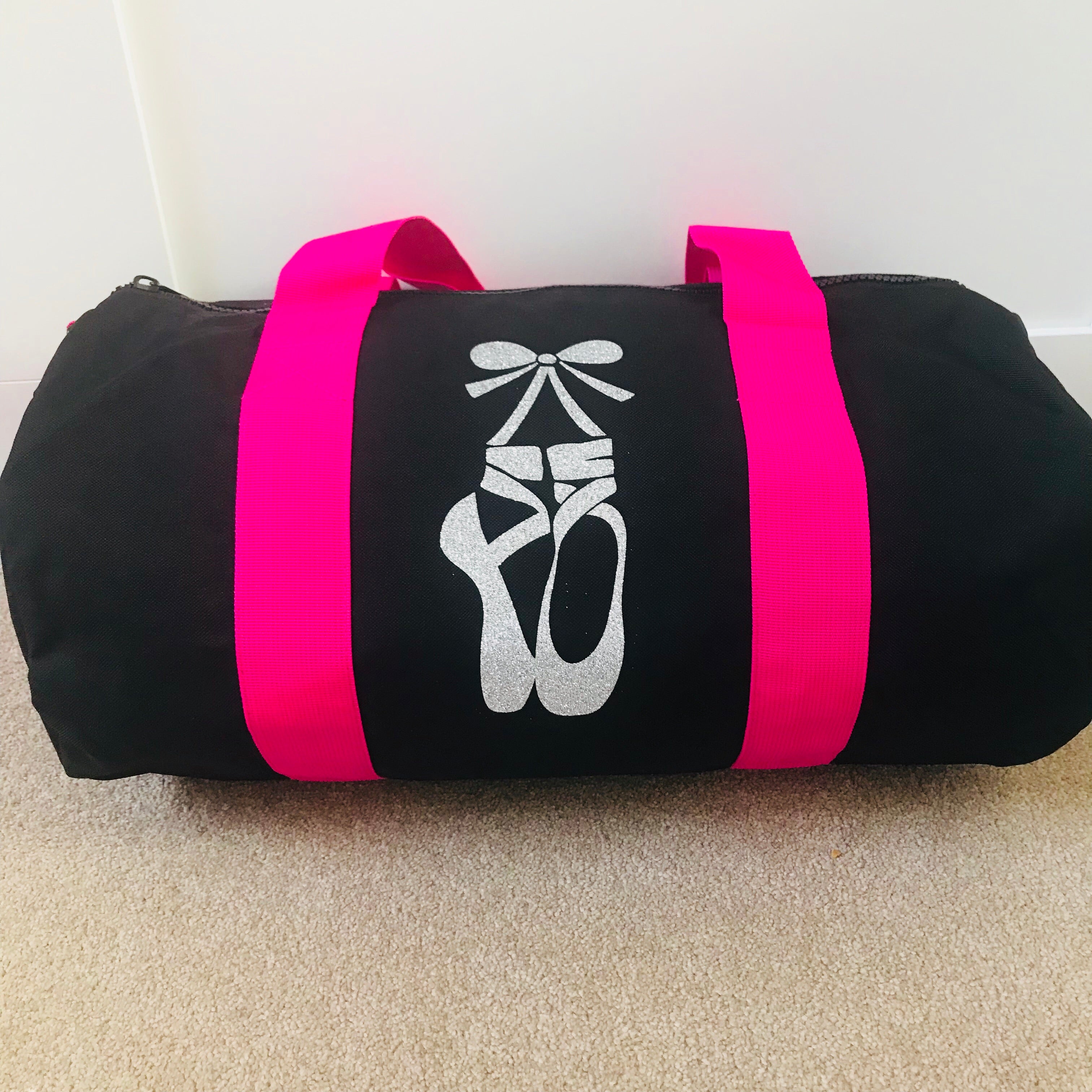 girls personalised dance bag