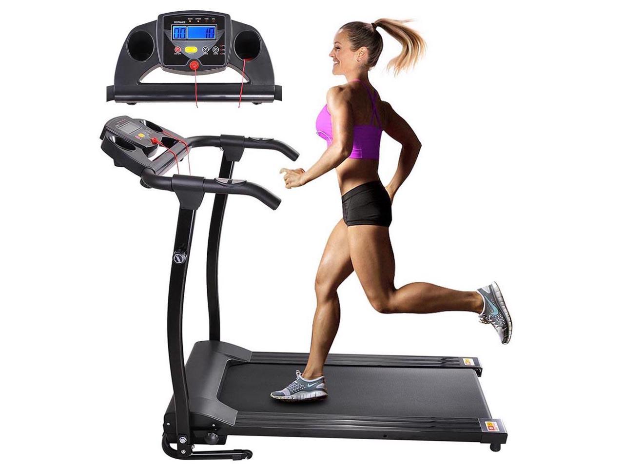 1100W Folding Electric Treadmill Portable Power Motorized Machine Running Jogging Gym Fitness
