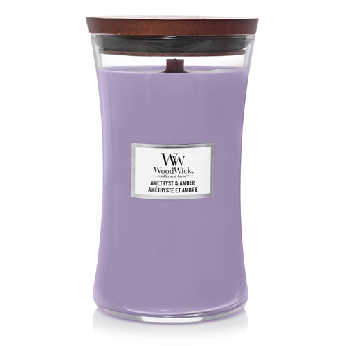 Woodwick Amethyst & Amber Large Candle
