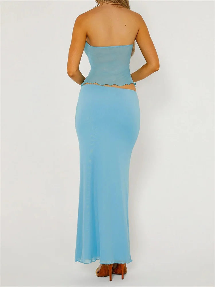 Chic Women's 2-Piece Cutout Tie-Up Outfit Set - Image 4