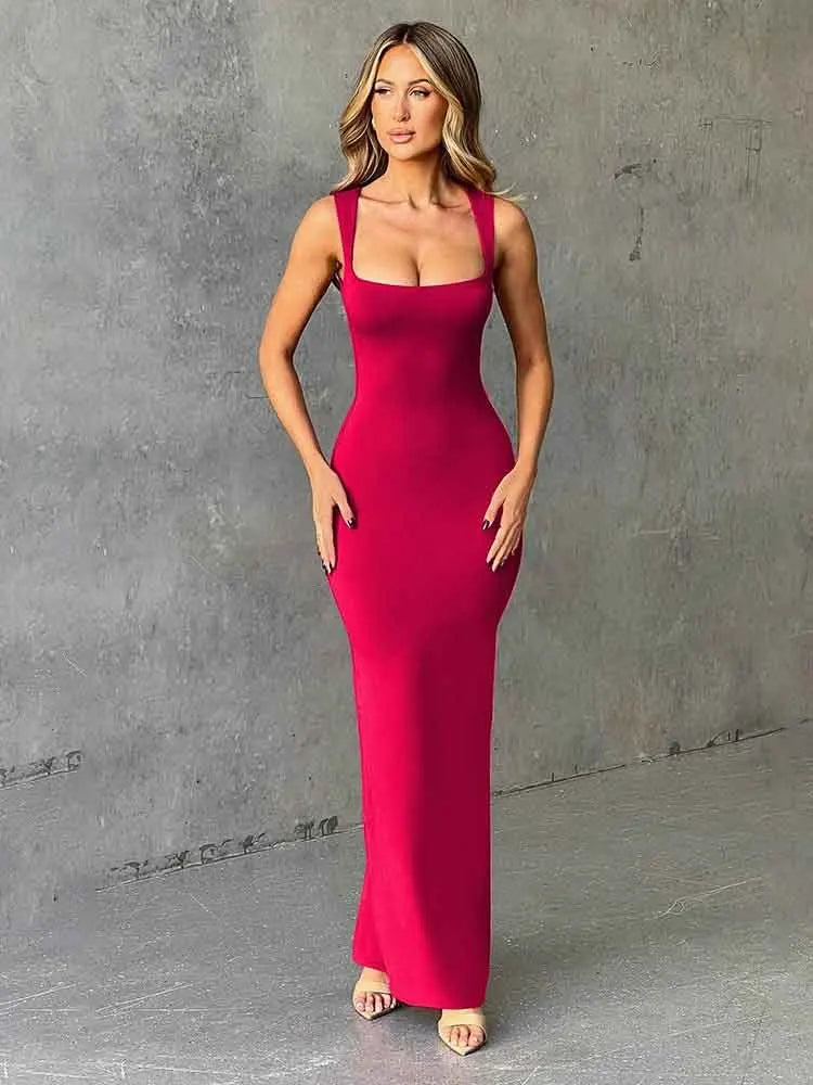 Elegant Sleeveless Bodycon Maxi Dress for Evening Events - Image 3