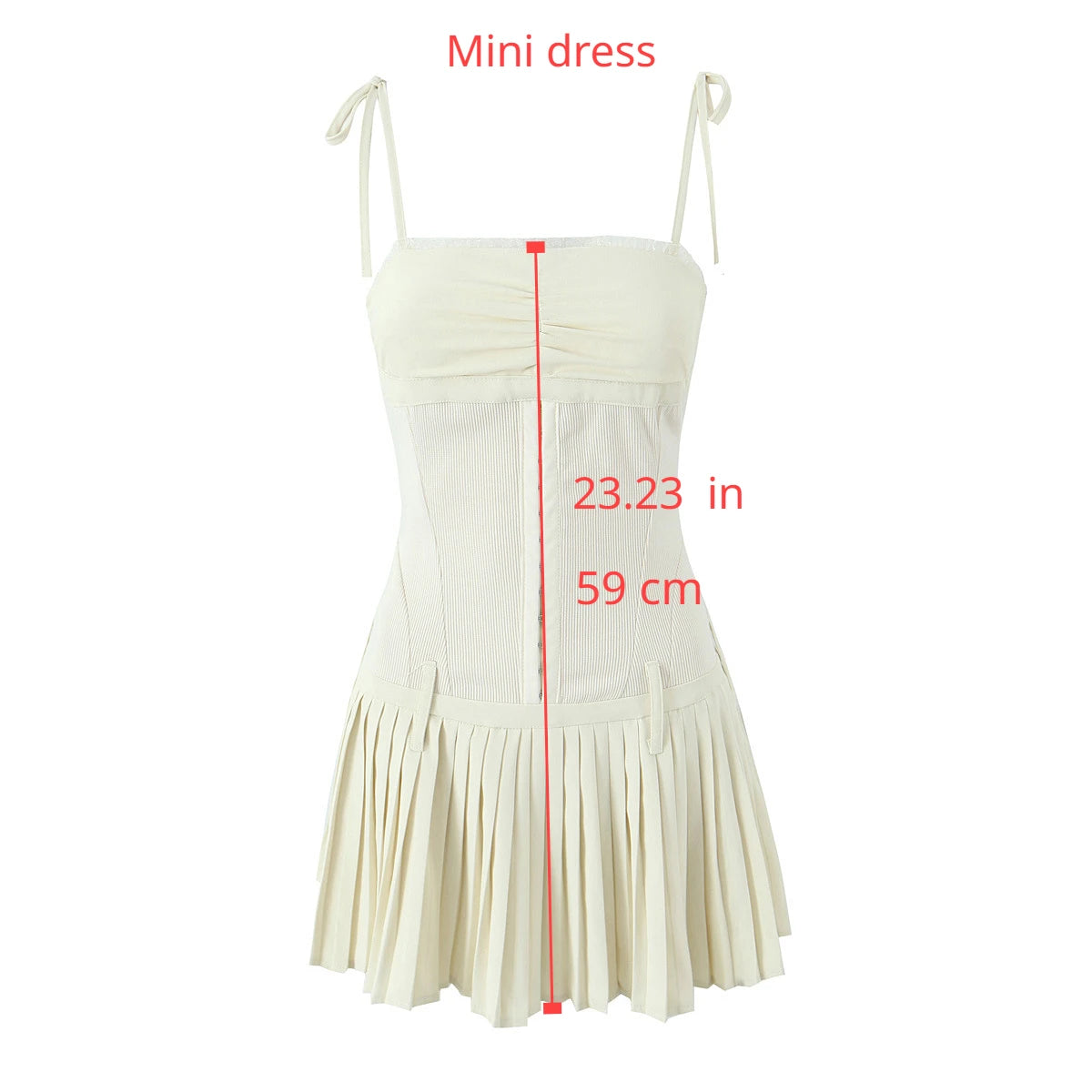 Chic Beige A-Line Summer Dress for Women - Image 8