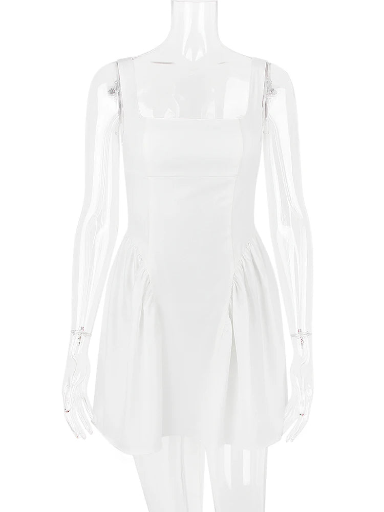 Elegant Backless White Mini Dress for Summer Parties - Image 9