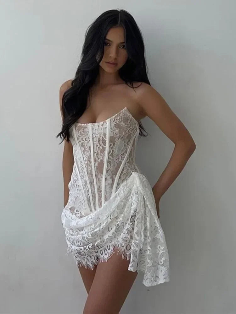 Elegant Off-Shoulder Ruched Mini Dress for Women - Image 4