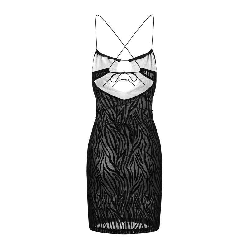 Chic Backless Tie-Up Mini Dress for Night Out - Image 8
