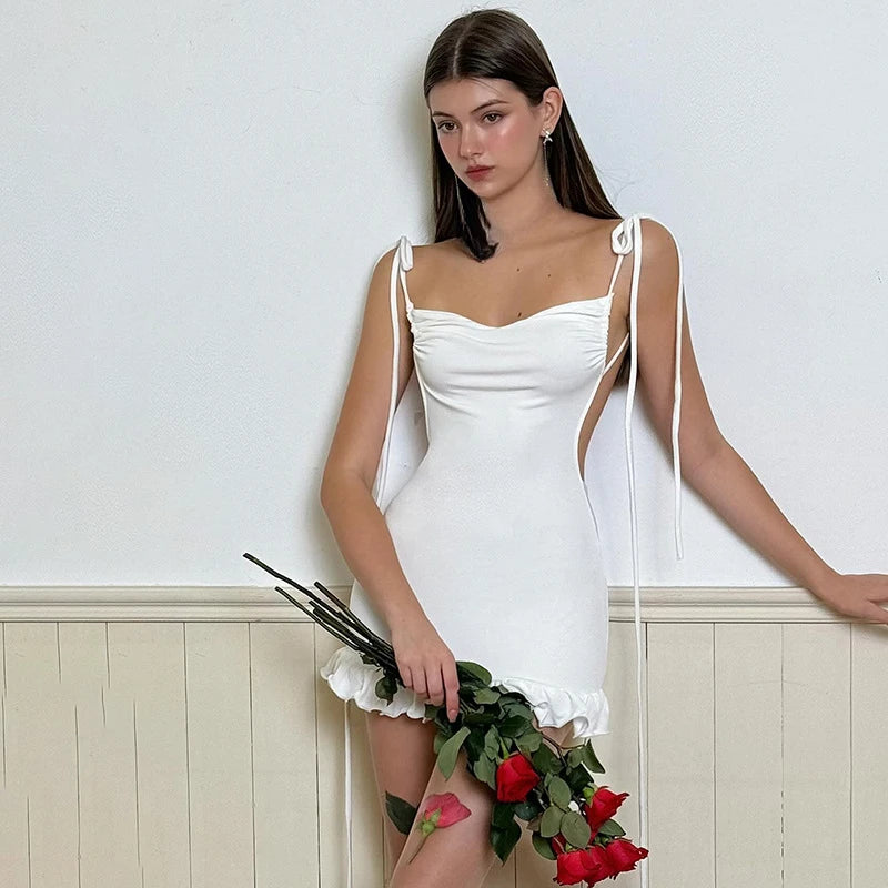 Elegant Off-Shoulder Backless Satin Maxi Dress for Women - Image 3