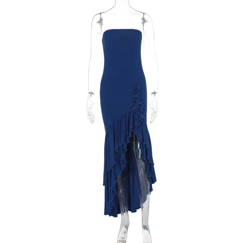 Elegant Sleeveless Ruffle Bodycon Dress for Special Occasions - Image 10